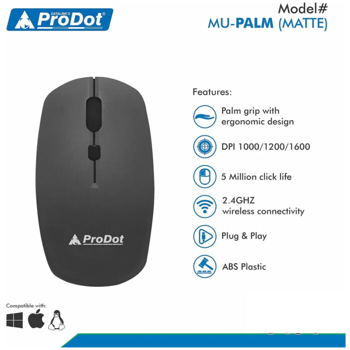 ProDot Palm Optical Wireless Mouse - Image 3