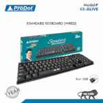 PRODOT Qwerty Made In India Keyboard With Low Profile Keys, Spill Resistant Design For Windows, Mac, Pc, Laptop (Kb-Alive), USB - Image 2