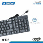 PRODOT Qwerty Made In India Keyboard With Low Profile Keys, Spill Resistant Design For Windows, Mac, Pc, Laptop (Kb-Alive), USB - Image 3