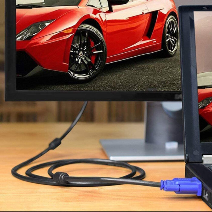 Male to Male VGA Cable 1 Meter, Support PC/Monitor/LCD/LED, Plasma, Projector, TFT, Blue - Image 6